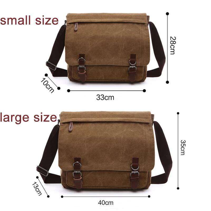 Luxury Shoulder Bags Totes Hobo Men Canvas Messenger Vintage Brand Business Casual Travel Bag Laptop Crossbody For Man Bolso Hombre Retro Male SENYY