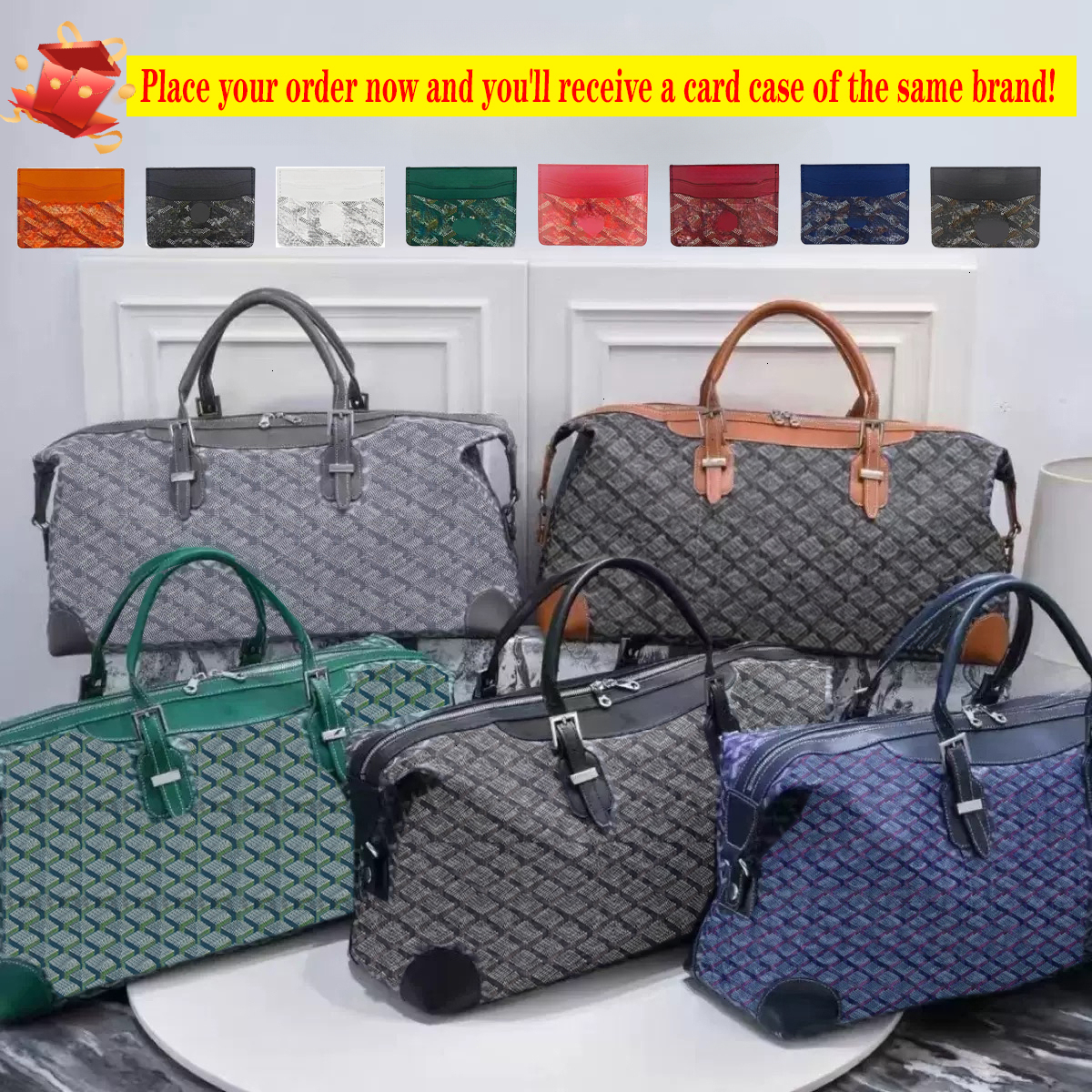 Designer women's and men's large-capacity multi-functional sports travel bags airline-style bags trendy handbags fashionable backpack-style shoulder bags