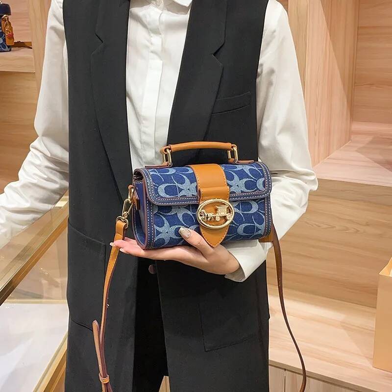 Bestseller Ladies' handbag, light luxury retro denim canvas fashionable 2025 new pillow bag, high-end single shoulder crossbody bag ddmybear