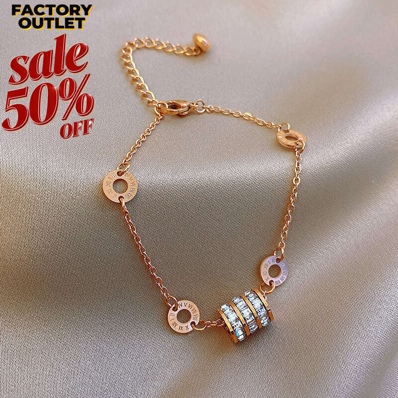 Full Diamond Small Waist Titanium Steel Bracelet for Women Niche Non-Fading High-End Hot-Selling Jewelry Wholesale Slave Bracelets