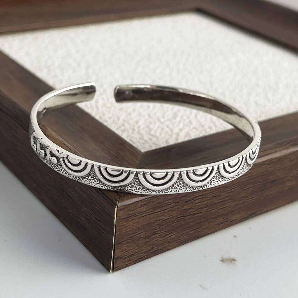 925 Sterling Silver Bracelets for Women Men String Accessories Trend Mountain Sun Shape Pattern Pendant Party Jewelry Gift
