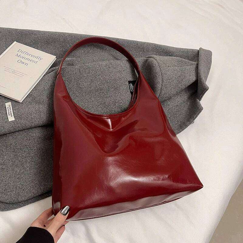 Vintage Soft PU Leather Hobo for Women Slouchy Underarm Shoulder Tote Handbag Trendy Ladies Large Capacity Bag XJ260109