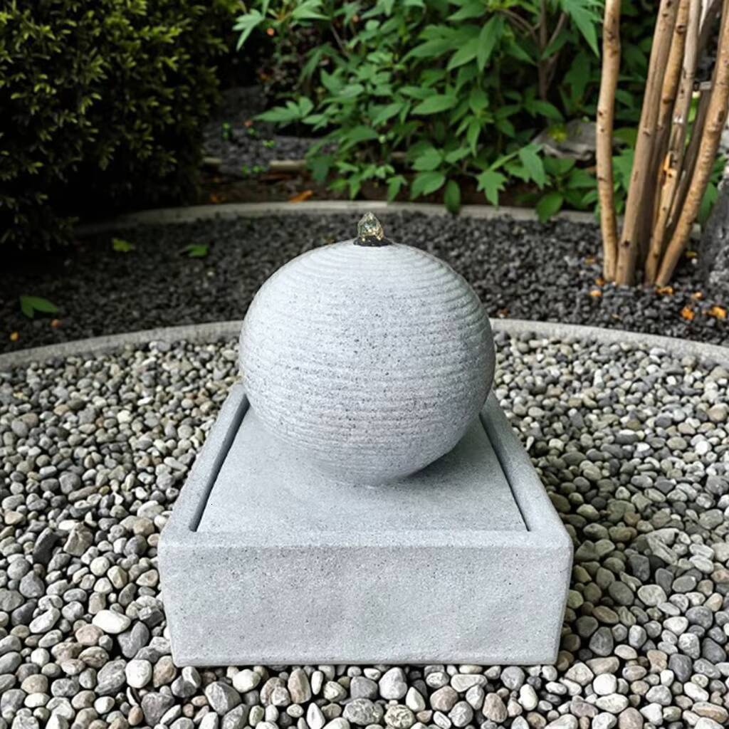 Modern Solar Water Fountain LED Light Outdoor Garden Decoration Landscape