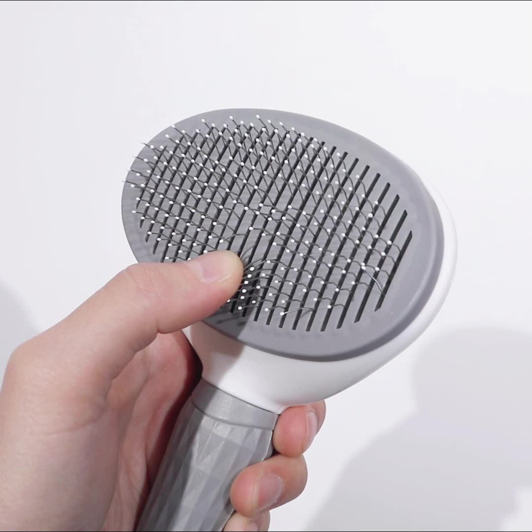 Dog Grooming Tools Pet Grooming Brush with Massage Needles - Comfortable Handle Cat/Dog Hair Comb, Shedding Brush for Long/Short Fur