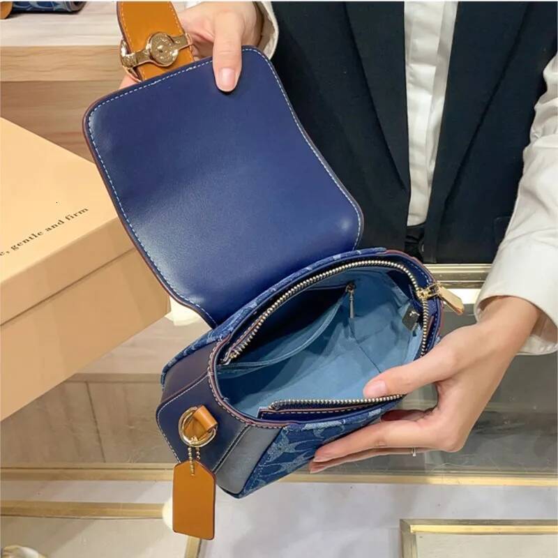 Bestseller Ladies' handbag, light luxury retro denim canvas fashionable single-shoulder crossbody bag, 2025 new high-end color-matchi ddmybear - view 7