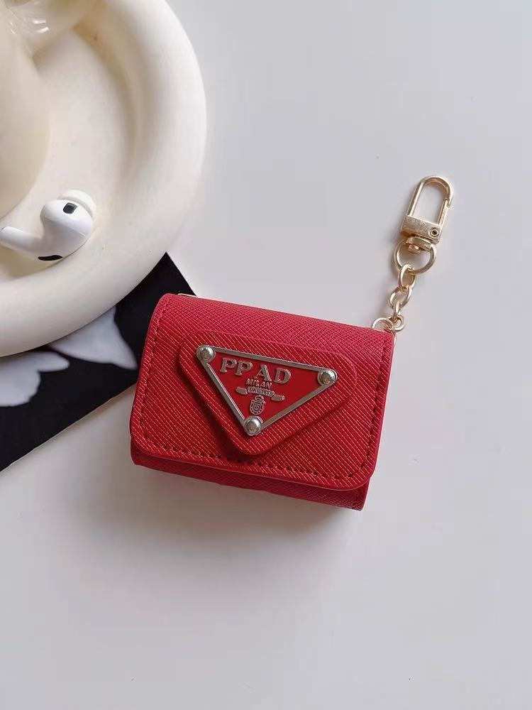 Designer Mini Bag for Airpods 4 1 2nd Generation 3 New 3rd Case Air pods Pro 2 Headset Packet Keychain Leather Earphone Protector Shell Chain Charm 11