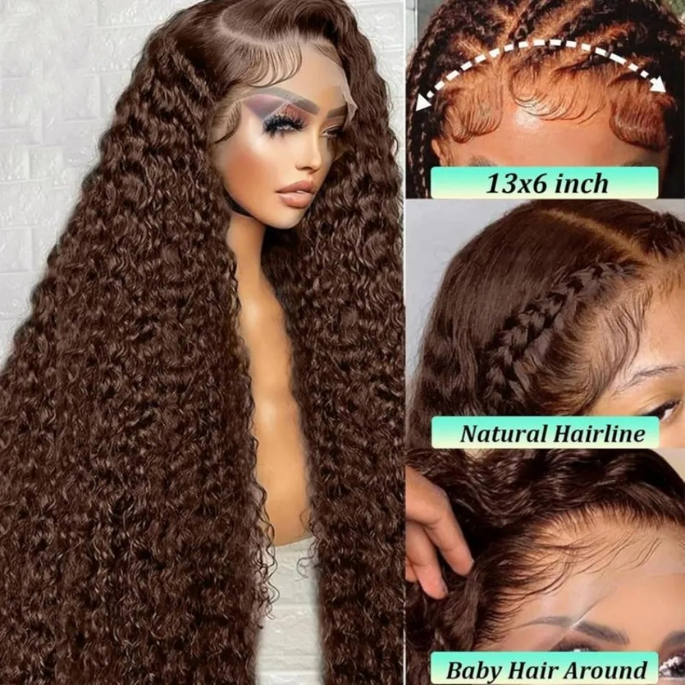 30 40 Inch Curly Human Hair Wigs 360 Full Lace Wigs 13x4 Hd Transparent Lace Front Brazilian Hair Wigs Glueless Wigs Deep Wave Lace Frontal Wigs For W