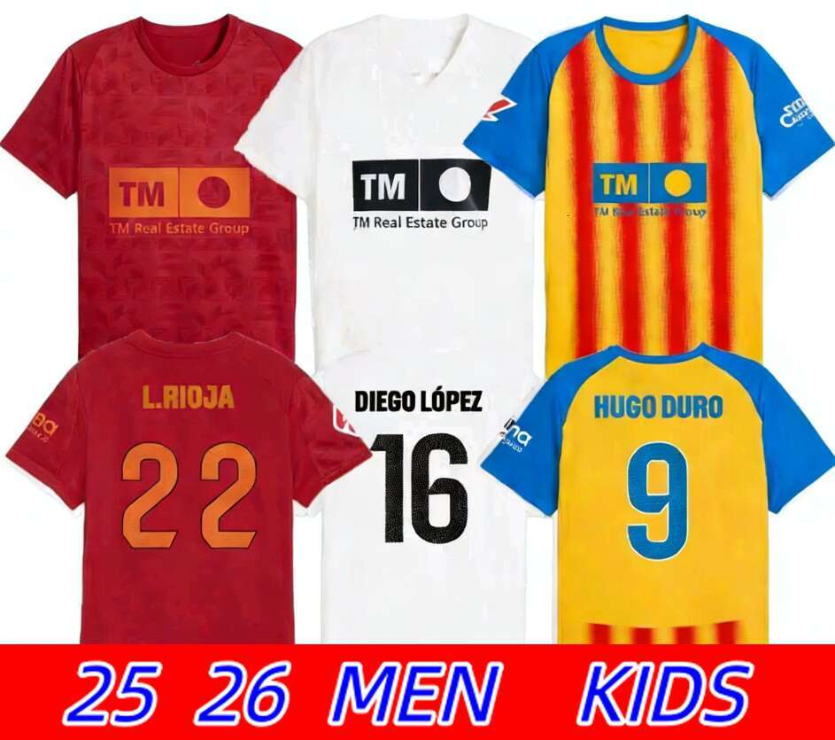 25 26 valencias CF soccer jerseys camisetas de futbol men Valencia football shirts DURO GAYA MUSAH HUGO chemise 2026 third kids kit camiseta vcf