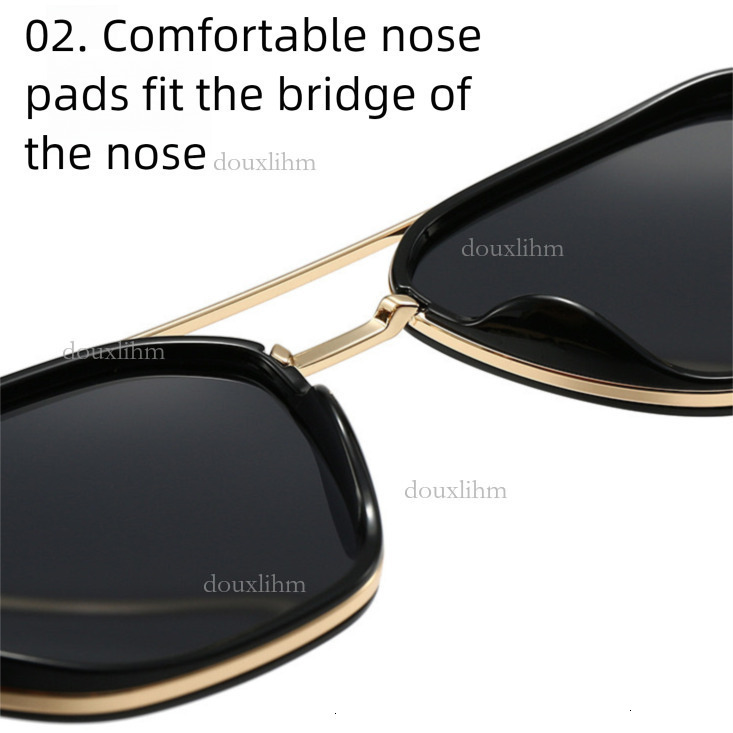 Half Metal Large Frame Designer Women's Sunglasses Luxury Brand Fashion Accessories 2026 New Retro Men's TR90 Polarized Glasses Outdoor Vers
