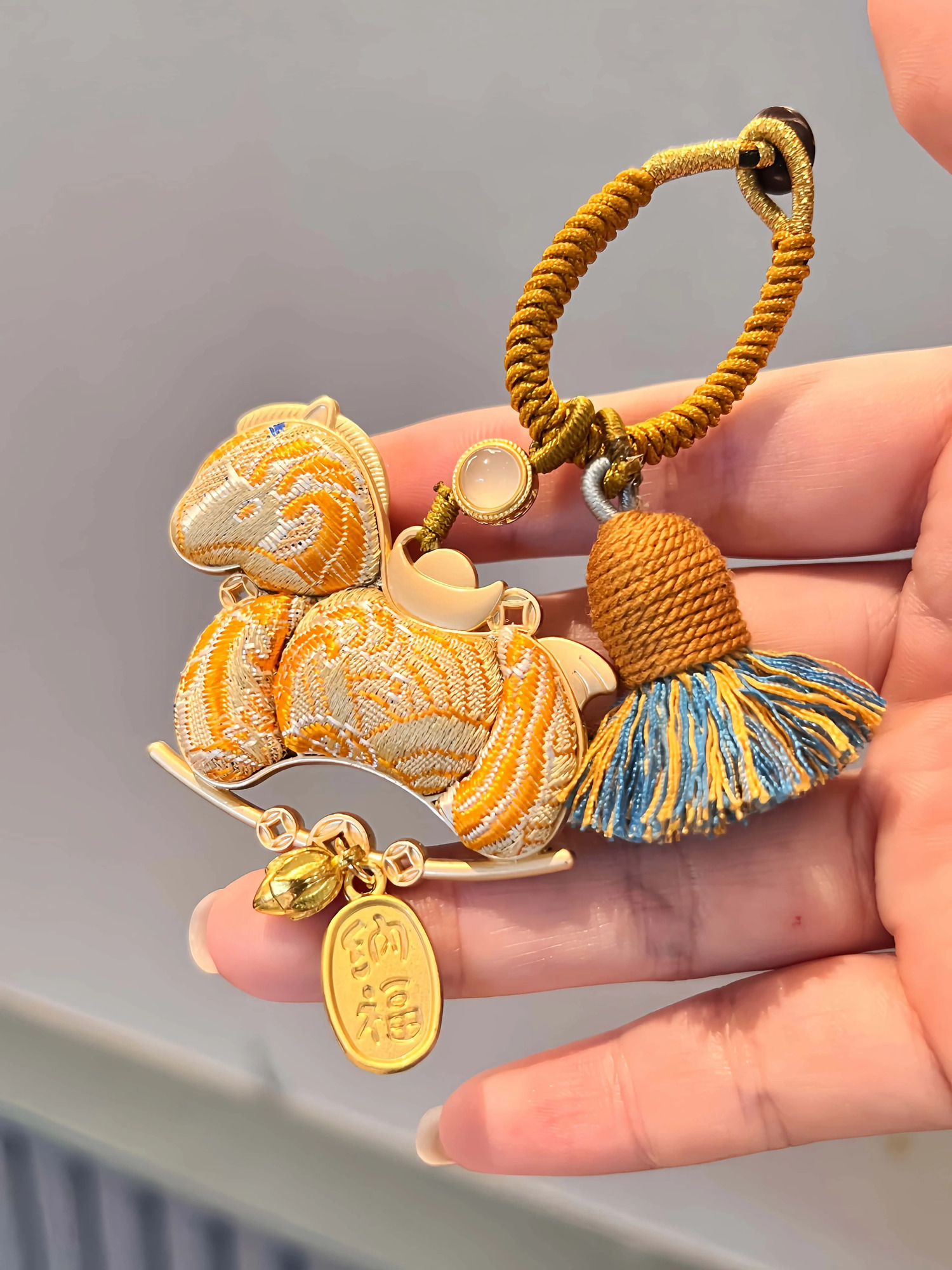 2026 Style Fortune Horse Song Brocade Pendant Cute Keychain Year Bag Charm Festival Gift Mascot 260107