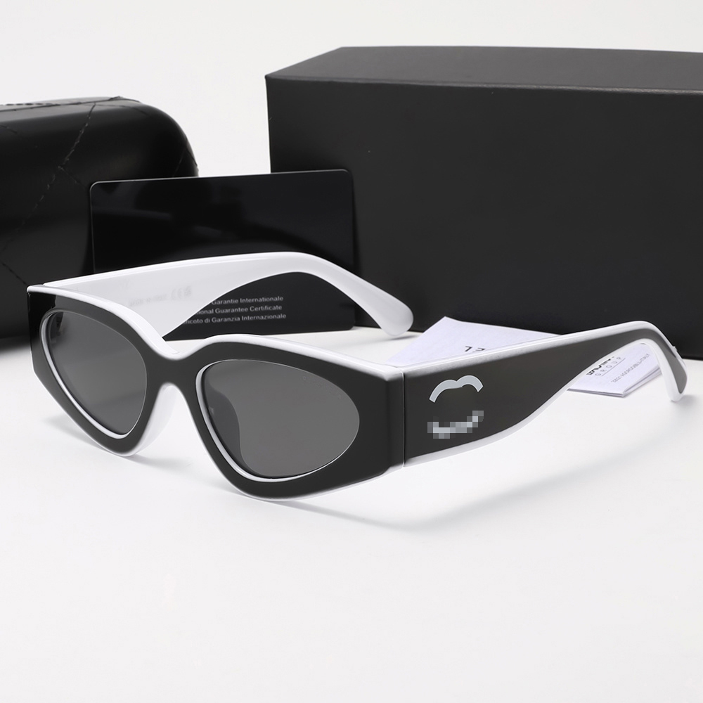 for women color blocking designer sunglasses Cat Eye men trend gift glasses Beach shading UV protection polarized with box good