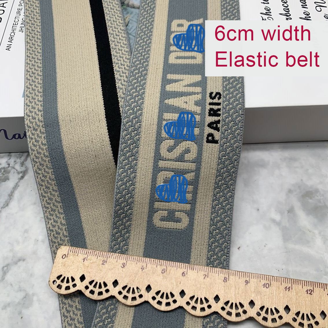 1meter Elastic band Ribbon for cloth belt Cloth Material Trims Accessory D brand Sewing Supplies accessory