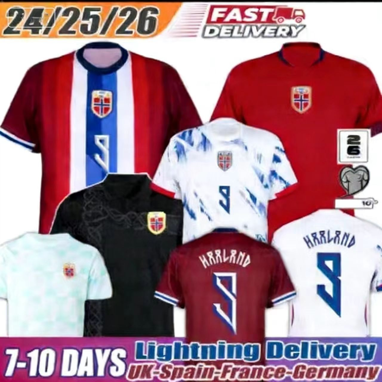 2026 Norway soccer jersey 24 25 HAALAND odegaard Sorloth Berge Men Kids Football Shirts Uniforms