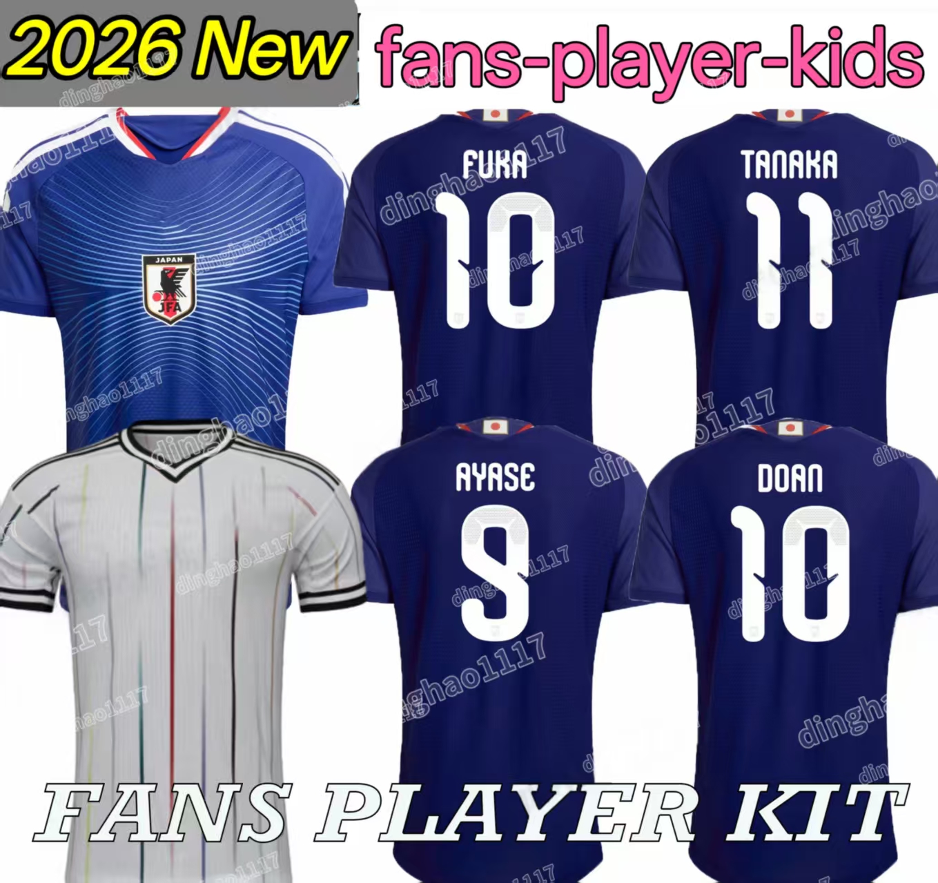 3XL 2026 2027 Japan Soccer Jerseys 26 27 Cartoon ISAGI ATOM TSUBASA MINAMINO ASANO DOAN KUBO ITO adult Men kids kit set Japanese home away Football Shirt uniform
