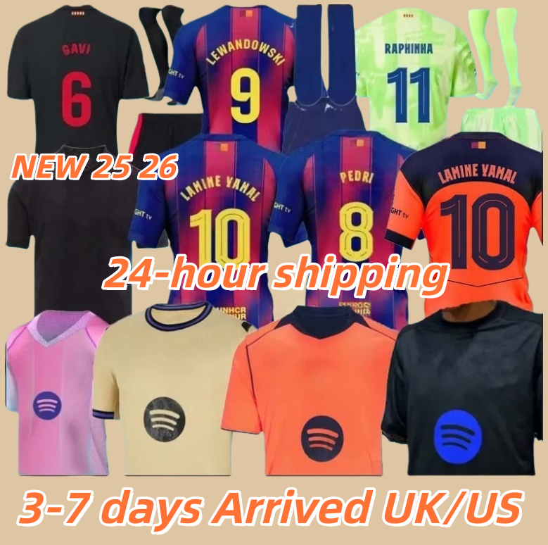 3XL 4XL bArCElOnA jersey 25 26 Soccer Jersey PEDRI GAVI LEWANDOWSK RAPHINHA Camiseta De Football Shirt LAMINE YAMAL Football jersey Top Training Men Kids kit