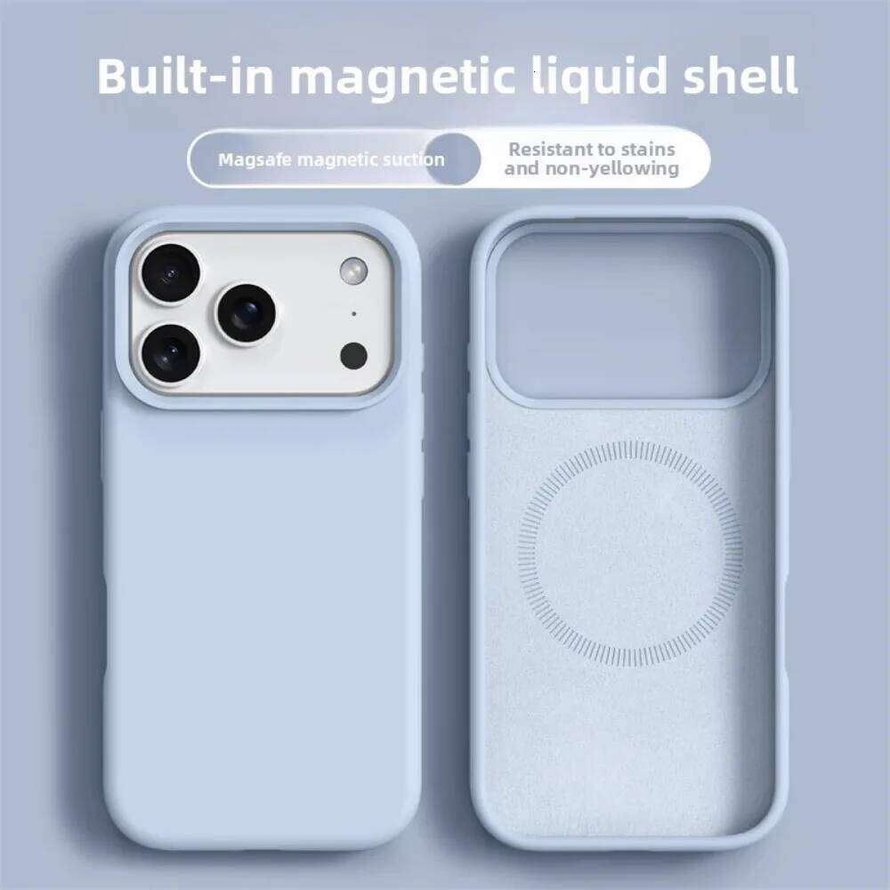 Magnetic Phone Case iPhone 17 Liquid Silicone Cases For iPhone17 16 Pro Max 17Pro Air Soft Bumper Cover 26L0110