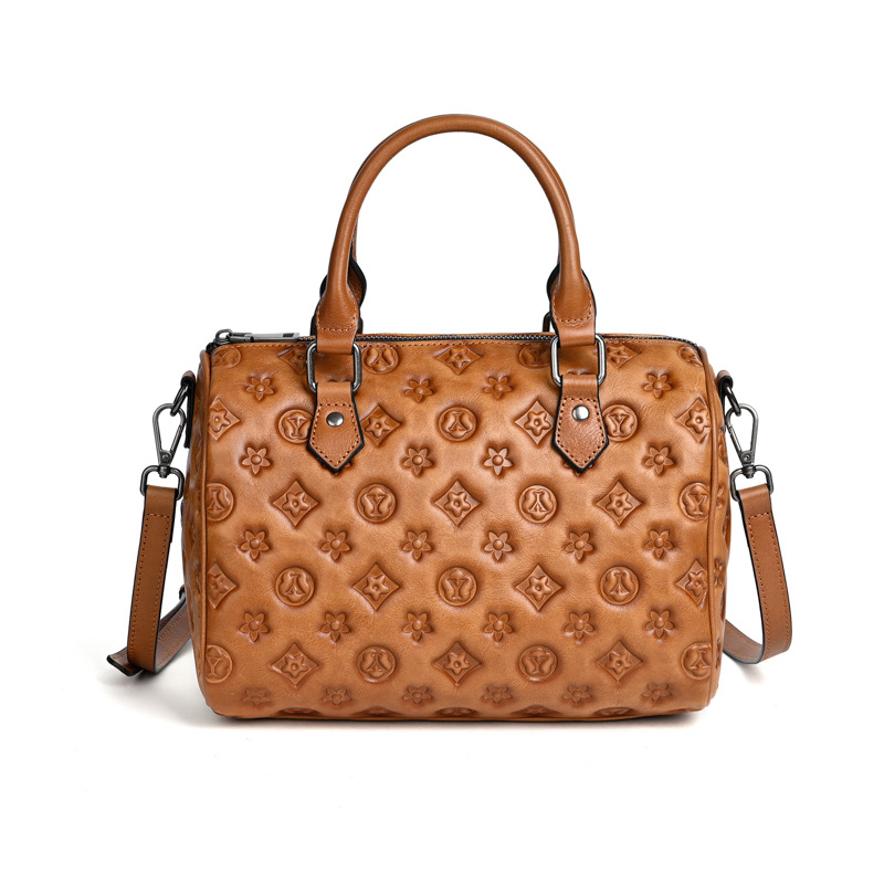 2026s New Style Design Arrival Premium Embossed Handbag Light Luxury Versatile Fashion Boston bag High Quality Mother Gift Hot Sale Free Shipping