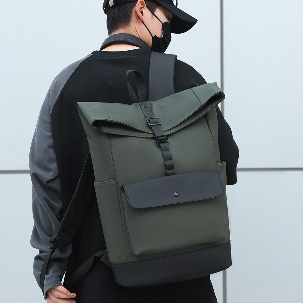 Cross-Border Wholesale Xiaomi Mijia Rolled Edge Casual Lightweight Backpack free shipping Travel Men and luxury designer Women Large Capacity Computer