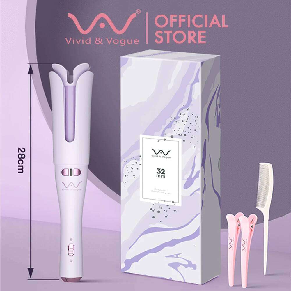 Vivid & Vogue G5 Anti-Scald Ceramic Automatic Curler 32mm Curling Curly Iron Hair Straightener Portable curling H260110