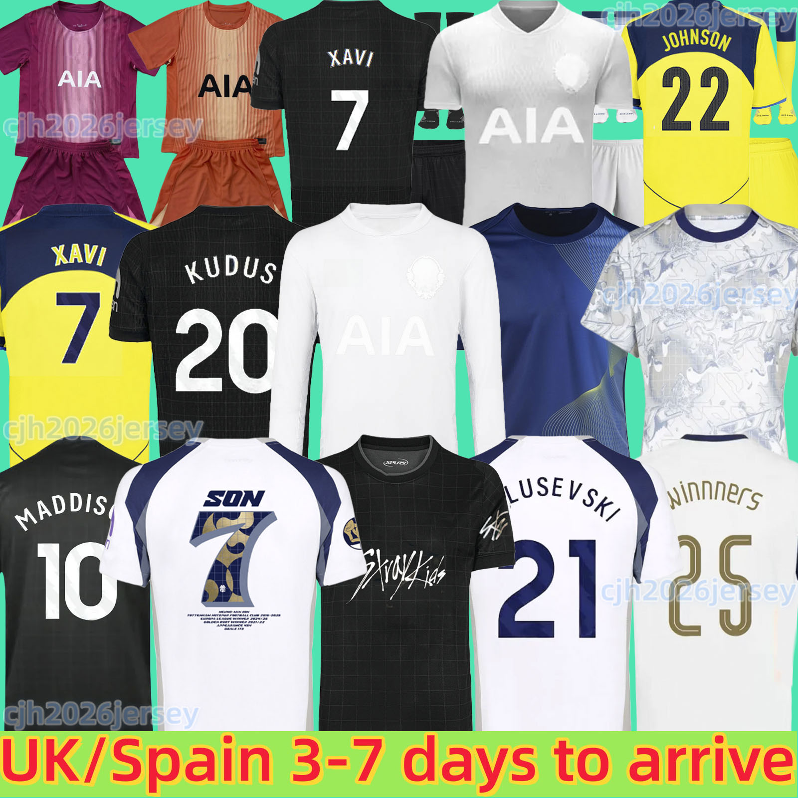 25 26 SON XAVI RICHARLISON FINAL Soccer Jerseys KOLO MUANI Kudus 2025 2026 J.PALHINHA AWAY Football shirt VICARIO KULUSEVSKI SOLANKE Johnson third Men KIDS kit
