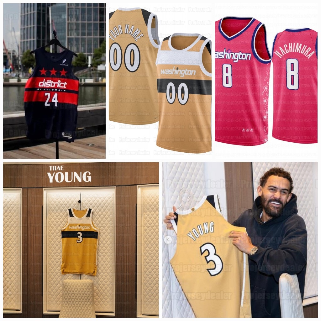 3 Trae Young Wizard 2025-26 City basketball Jerseys Alex Sarr Bilal Coulibaly Tre Johnson Kyshawn George Bub Carrington Washingtons