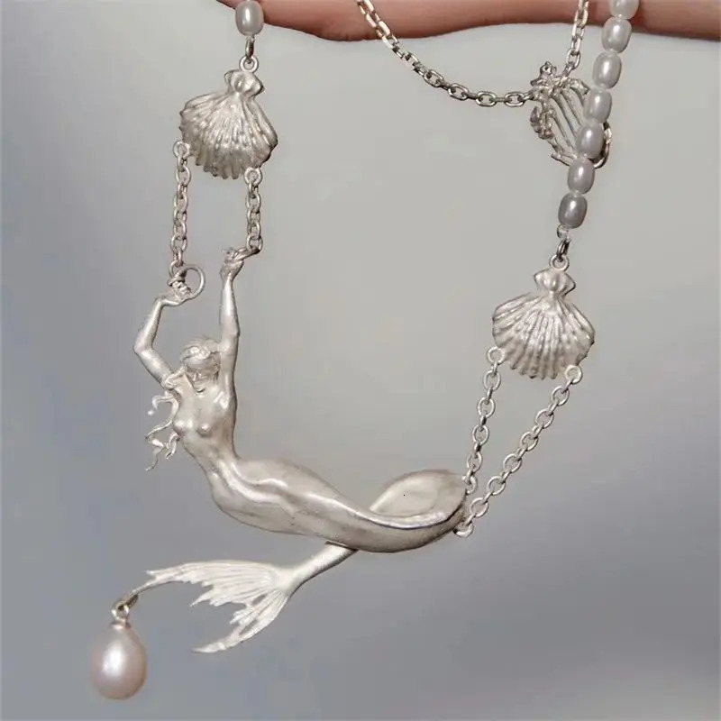 Mermaid Necklace Vintage Style Mens And Womens Jewelry Party Gift 260104