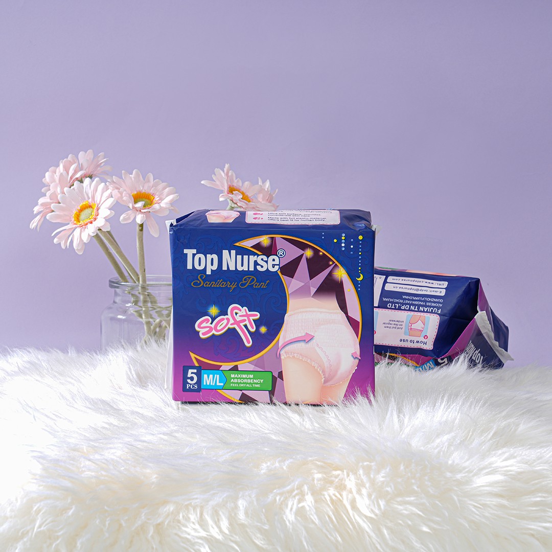 Cotton Soft 5-Pack Use L Size Panty Liner Sanitary Pads Menstrual Period Underwear Night Sleep Comfort Pants Wholesale