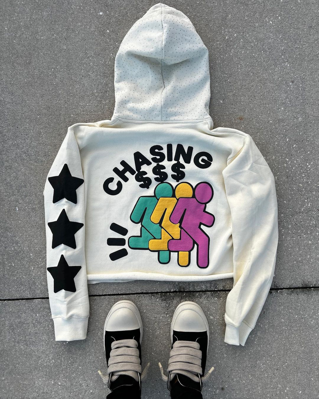 2026 Men's Casual Luxury American Street Hip-hop Style 3D Printed Hooded Sweatshirt Xiao Xiangfeng Personalized Style Design Loose Women's S