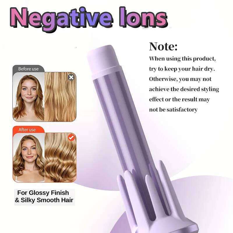 Premium Multifunctional 32mm Curling Iron Hair Curler Wand with Adjustable Temperature - Gift Box Include H260110