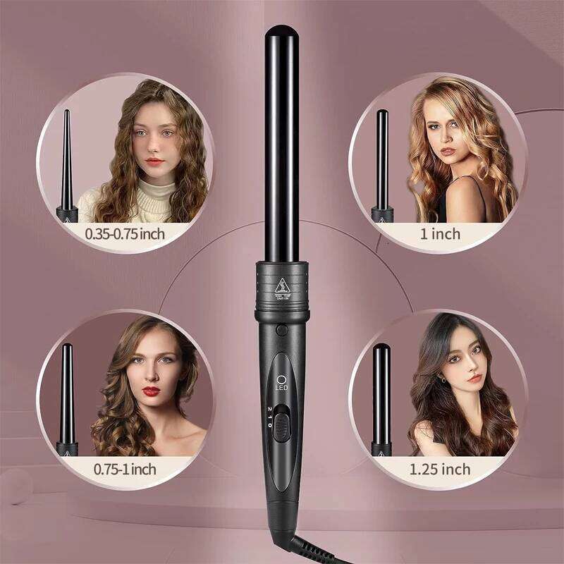 PTC Heating Multi-function Rotary 5 in 1 interchangeable Curling tool Quickly heating ceramic barrel curling iron H260110