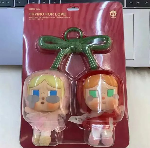 New Cute Cherry Ellipse Sled Twins Cry Baby Love God Tears Series Cherry Ellipse Stuffed Dolls Sweet - view 6
