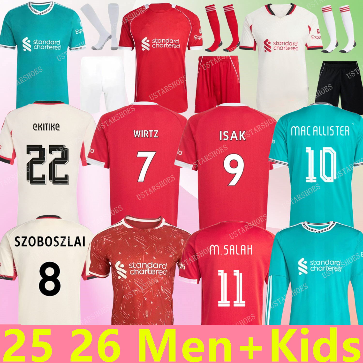 liverpool 25 26 27 MAC ALLISTER soccer jersey WIRTZ ISAK MAC ALLISTER NGUMOHA EKITIKE 2025 2026 2027 football shirt SZOBOSZLAI GAKPO GRAVENBERCH men kids kit uniform