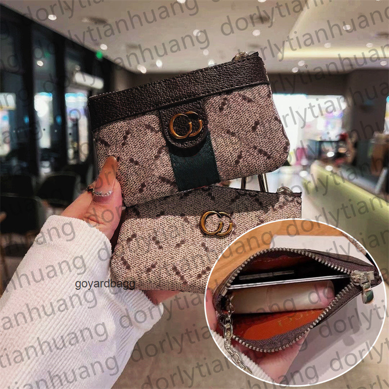 keychain wallet luxury women men designer keychain fashion leather pouch keyrings brand headset lipstick bag flower zipper coin credit card gg gucci guccii GWW XNC6