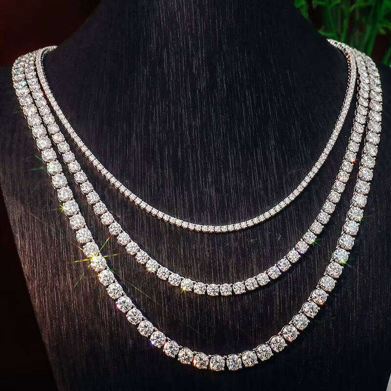 Factory Direct Sales 10K Solid Gold 14k Plated VVS Moissanite CZ Chain GRA 3mm Necklace 18k IGI for Men Women Fine Jewelry - view 4