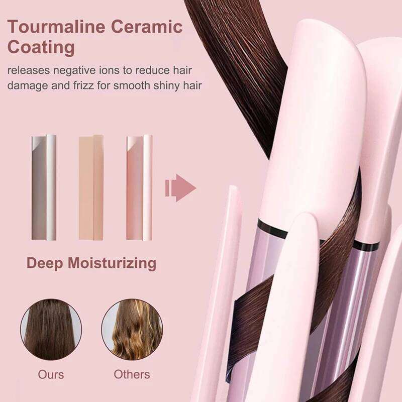 Automatic Curling Iron Wand Voluminous Waves 32mm, Digital Display Tourmaline Ceramic Hair Curler with 4 Heat Settings Frizz-Fre H260110