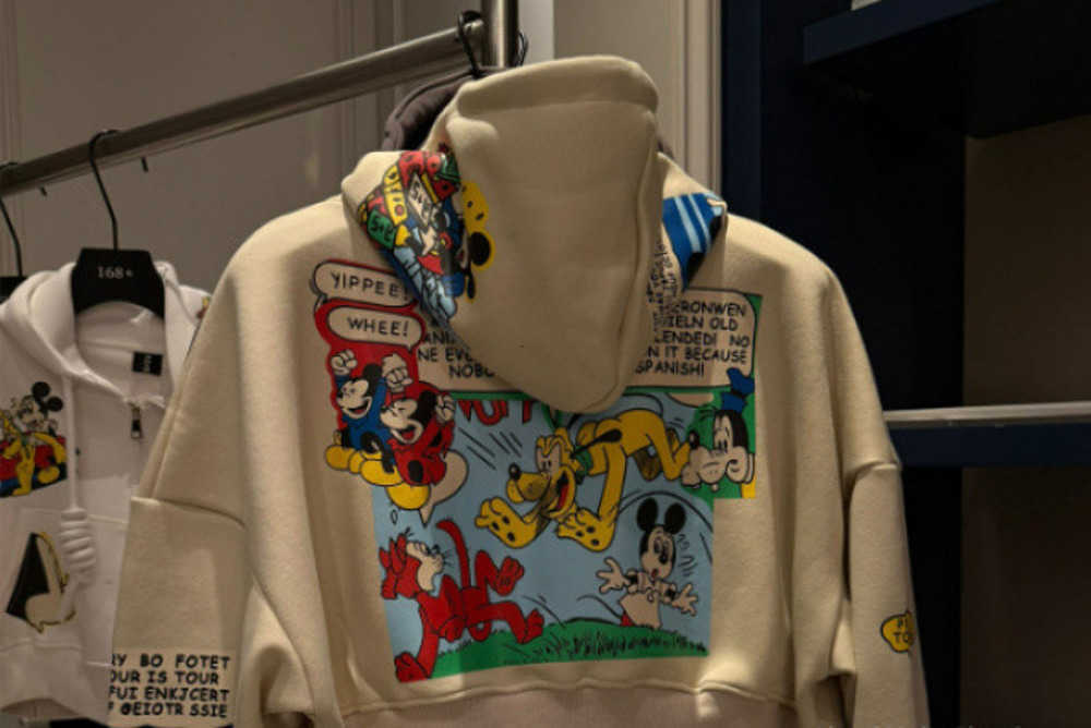 Disney Short hooded casual hoodie jacket for women, 2025 new style, bestseller, cartoon Mickey print, petite top, spring and autumn H251014