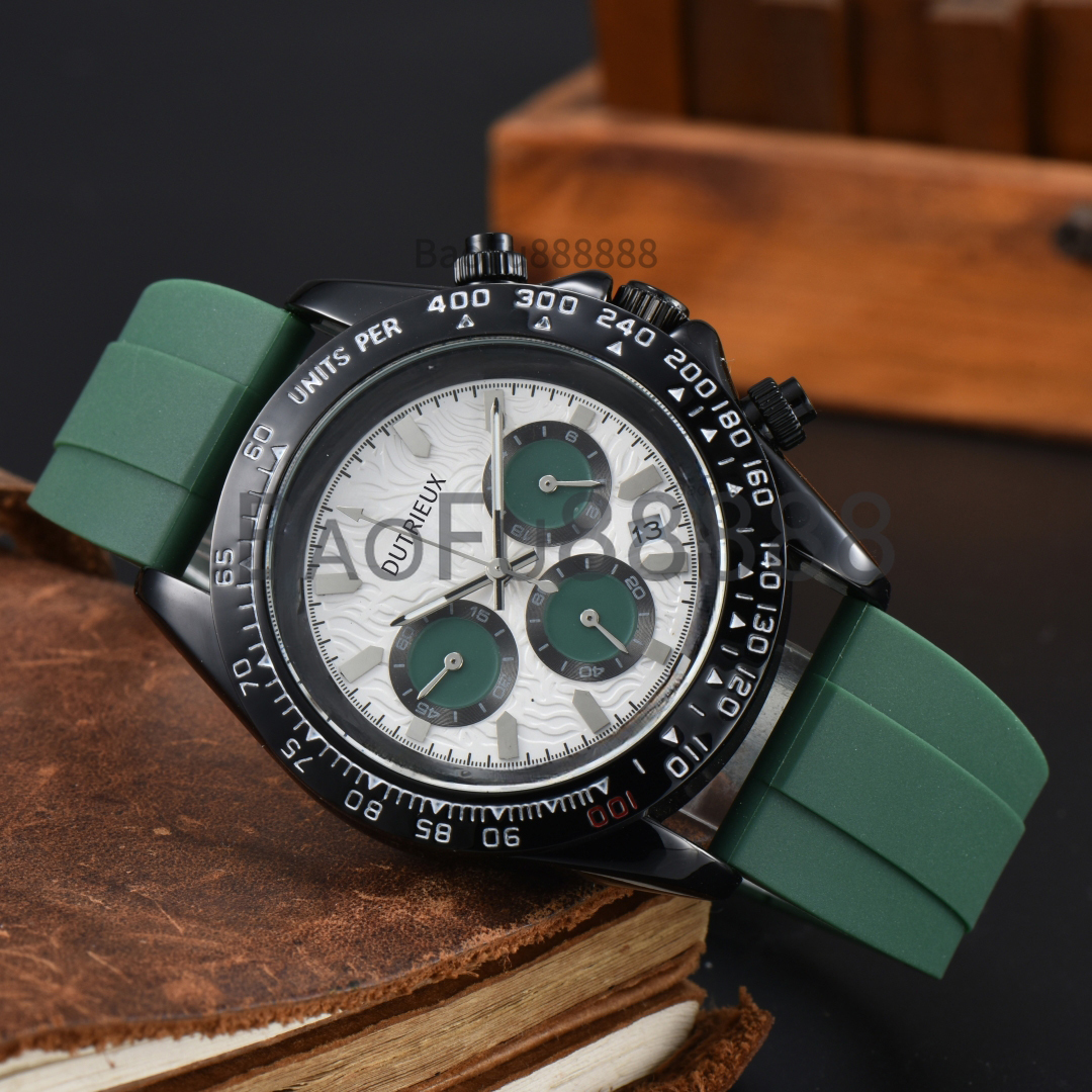 Popular Colorful Strap Wristwatch Luxury Watches for Men Date Rubber Strap Daily Business Designer Classic Watch Fashion Male Sport Clocks for Gift Wholesale