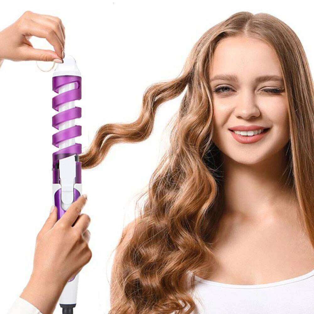 Anti-Scald Ceramic Wand,Portable Curling Iron,Automatic Spiral Hair Curler for Women,Detangle Scald-Free Fast Heating Ro H260110