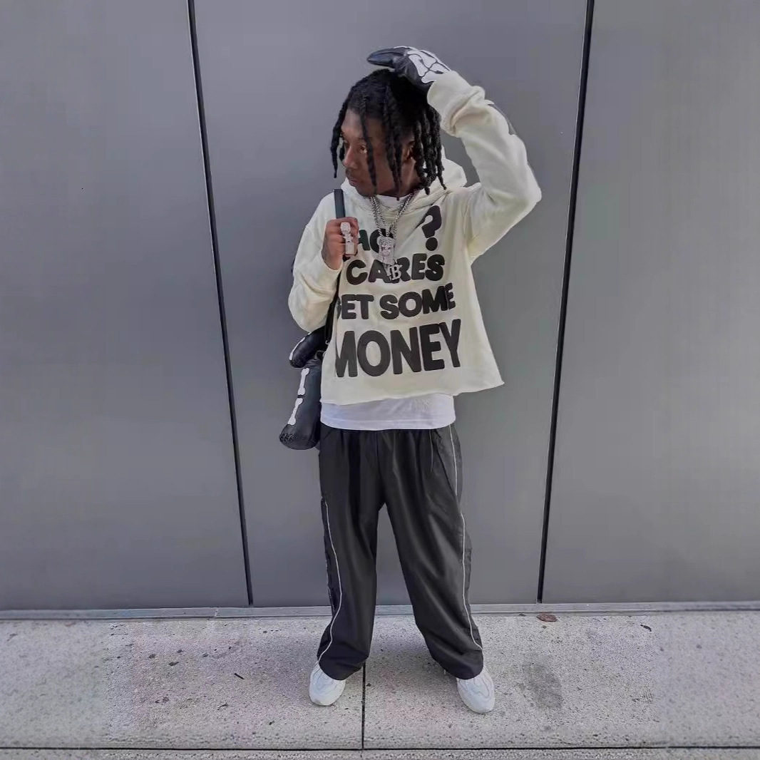 2026 Men's Casual Luxury American Street Hip-hop Style 3D Printed Hooded Sweatshirt Xiao Xiangfeng Personalized Style Design Loose Women's S