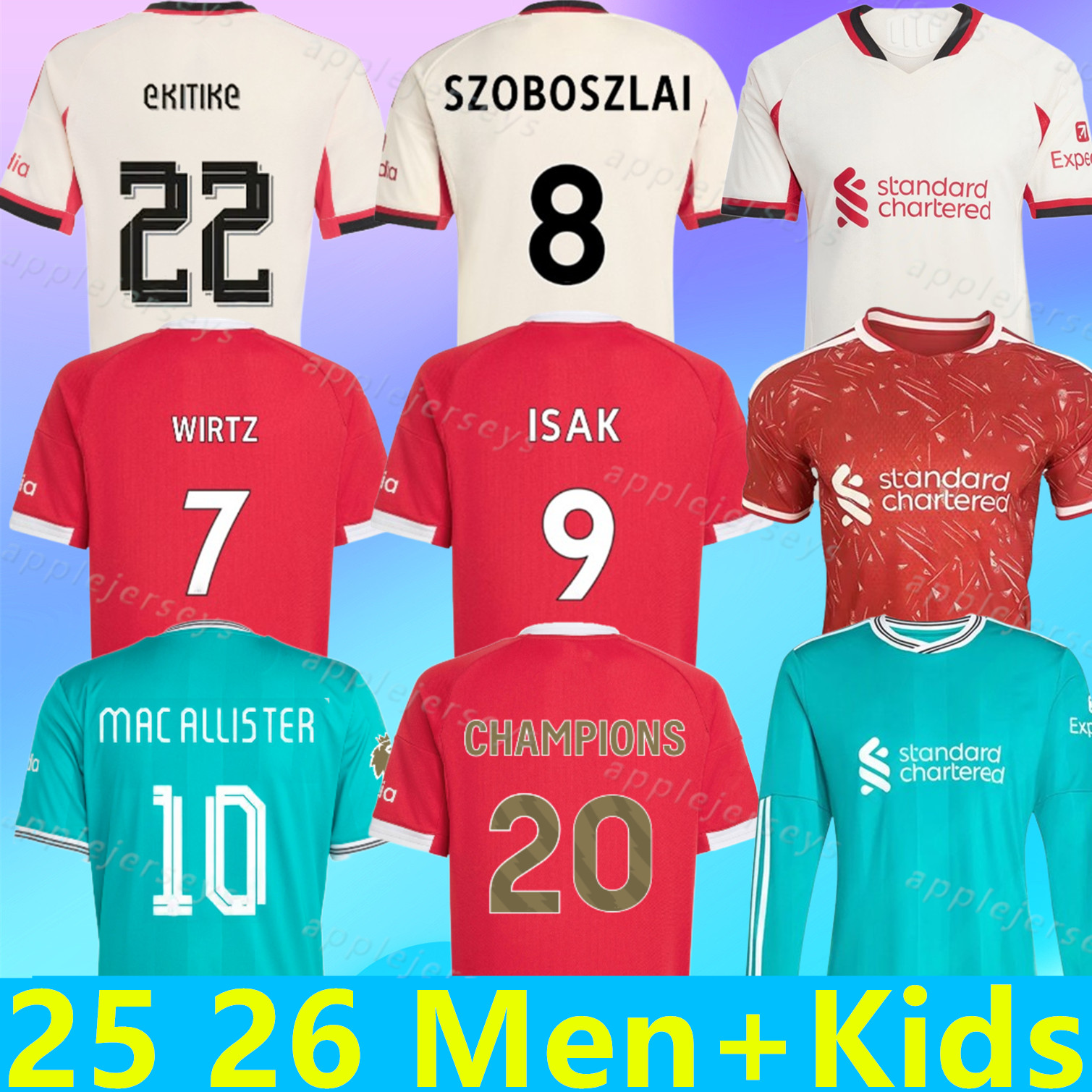 liverpool NEW 2025 2026 2027 LFC soccer jerseys MAC ALLISTER EKITIKE ISAK ALEXANDE GAKPO WIRTZ NGUMOHA jersey fans player football shirt Mens Kids Kit sock Full set
