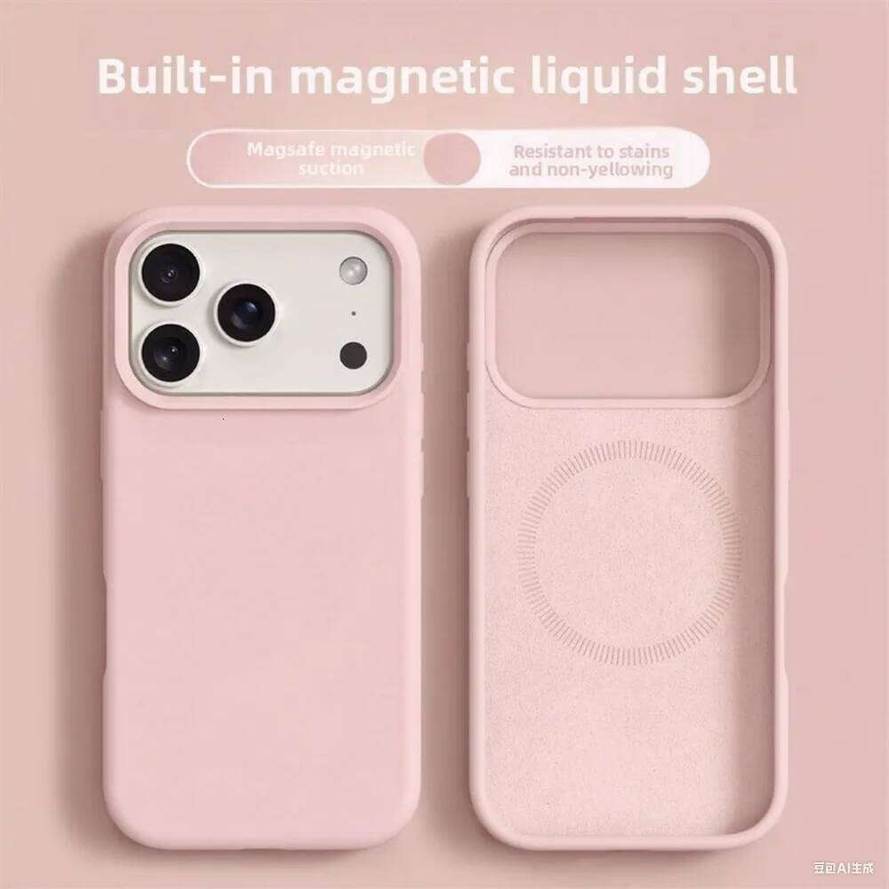 Magnetic Phone Case iPhone 17 Liquid Silicone Cases For iPhone17 16 Pro Max 17Pro Air Soft Bumper Cover 26L0110