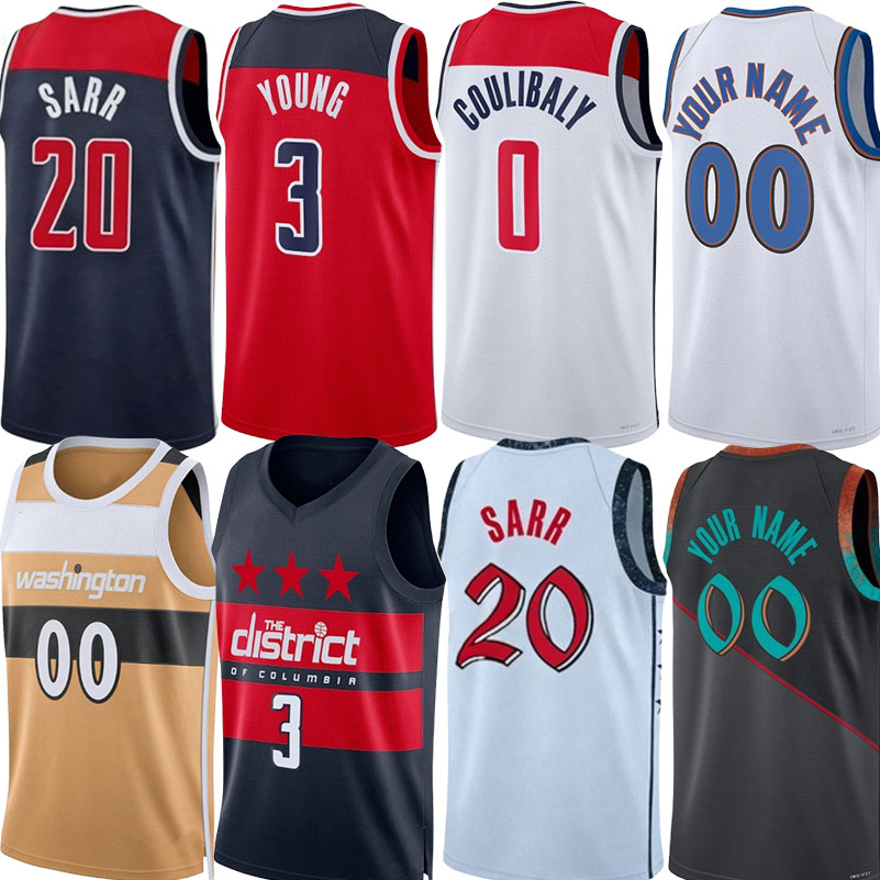 25 26 WAS wizard Basketball Jerseys Trae Young Anthony Davis Kyshawn George Carlton Carrington Alex Sarr Tre Johnson Bilal Coulibaly Cam Whitmore City Jersey