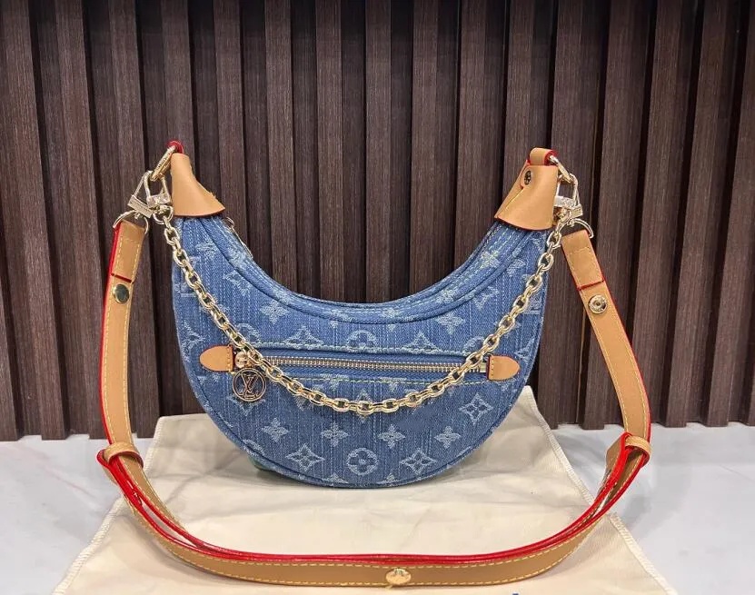 Luxury Designer bag Handbag Purse denim Women Shoulder louisities vittonn Tote Letter Leather Crossbody Loop Moon Bags viitton vuittion Backpack Wallet A168
