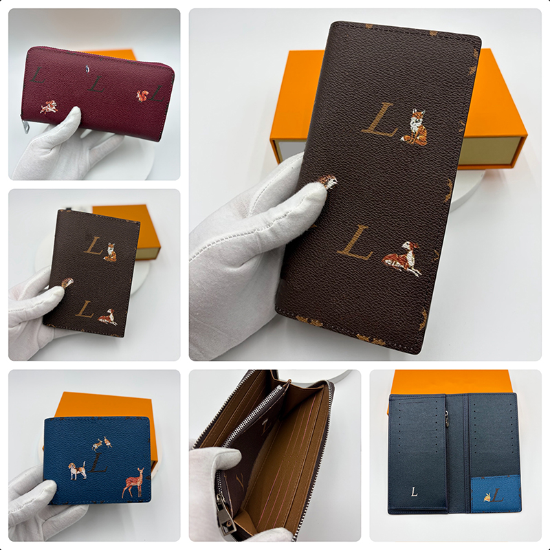 Animal Wallet Luxury Designer Wallet Men Womens Wallets Leather Card Holder High Quality Purse Mini Designer Bag Letter Wallets