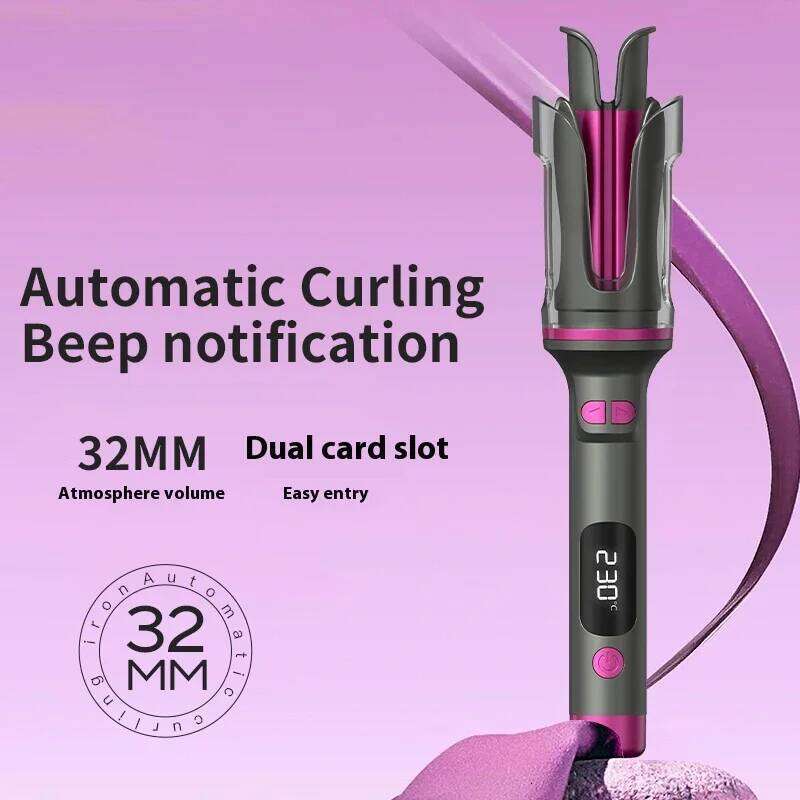 Automatic Curling Iron 32MM Double Slot Negative Ion Portable Hair Curler Constant Temperature Anti Hot Styler for Travel H260110
