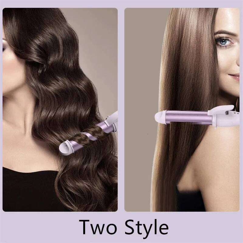 Professional 2 IN 1 Curling Iron Straightener 360 Rotation Anti-scalding Curler Hair Styling Tools H260110