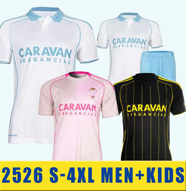 2025 2026 S-4XL Fans 25 26 Soccer Jerseys Real Zaragoza RATON Men kids kit 2025 2026 NARVAEZ ZAPATER BERMEJO FRANCHO Football Shirts