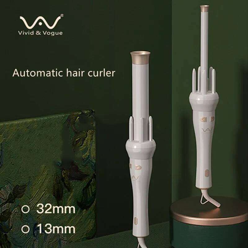 Vivid&Vogue White Purple 2 Colors Replacement Professional Portable Auto Rotating Curling 32mm 13mm Hair Iron Genuine US H260110