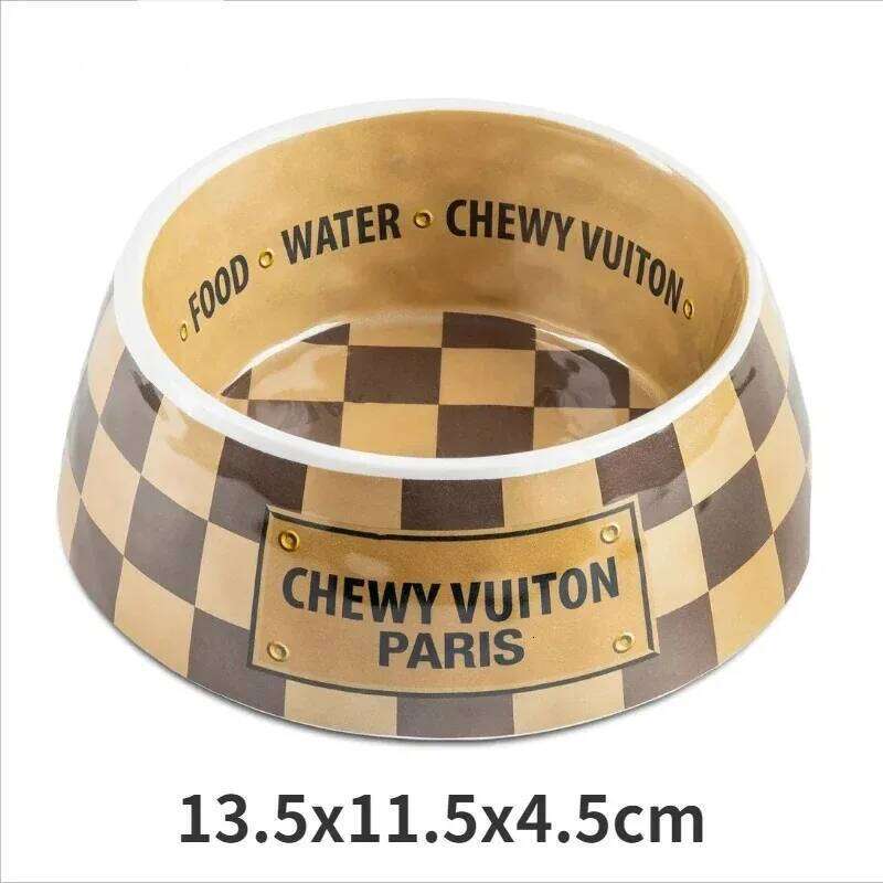 Bowls With Placemat Puppy Cat Feeder Non-slip Crash Luxury Designer Dog BowlFrench Bulldog Bowl For Small Dogs 26Y0110