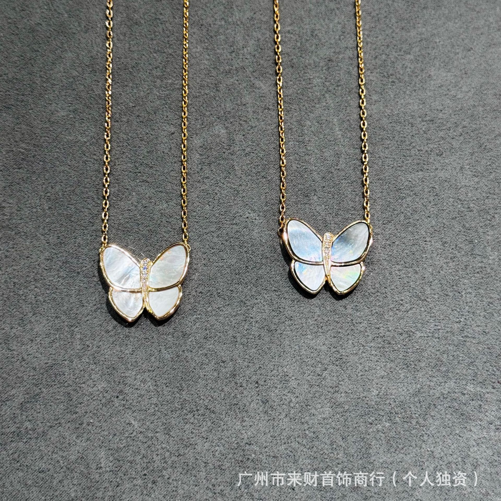 Jewelery clover necklace vanly cleef jewlery Phantom Large Butterfly White Mother-of-Pearl Necklace Rose Gold Fashion Collarbone Chain